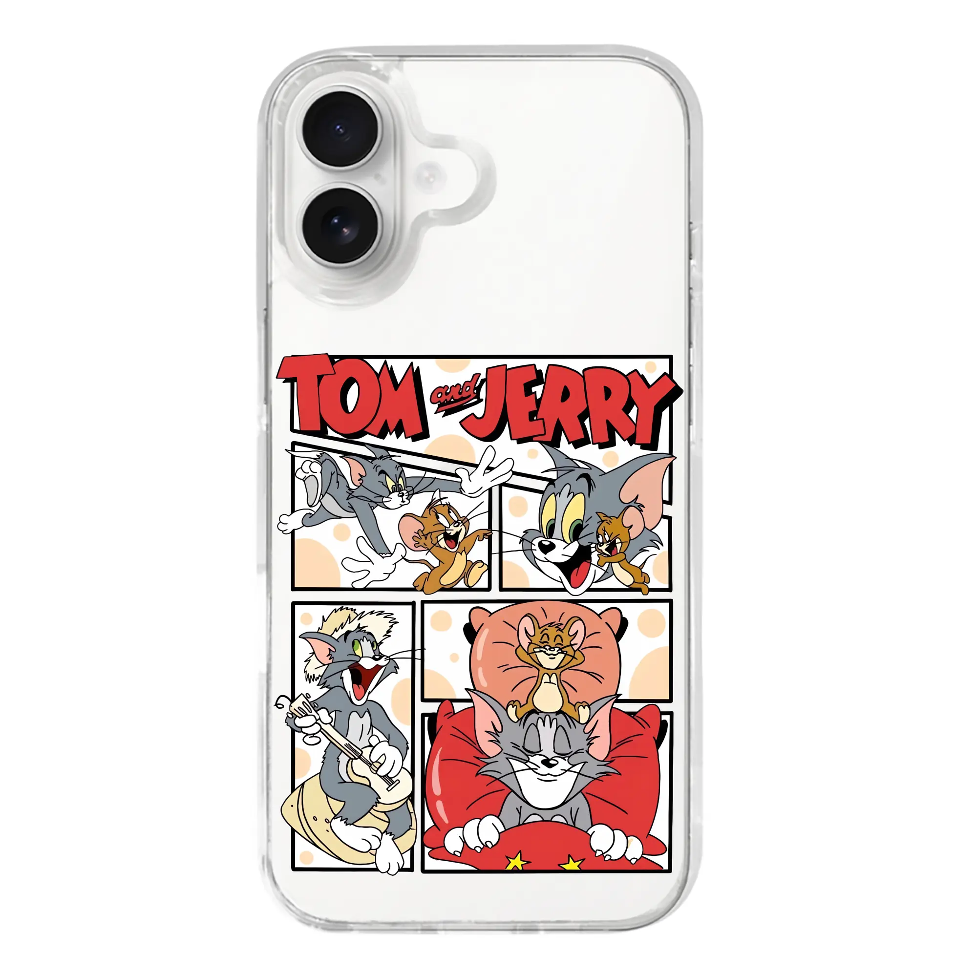 トムとジェリー グッズ トム - iPhone 17シリーズ 透明スマホケース – 薄型・耐衝撃・精密フィット保護カバー